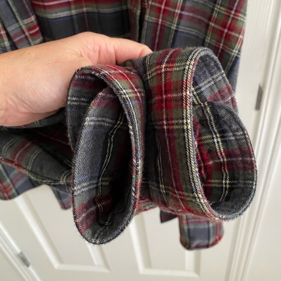 LL Bean Men's Scotch Plaid Flannel Shirt, Traditional Fit size X-LARGE tall - Picture 7 of 10